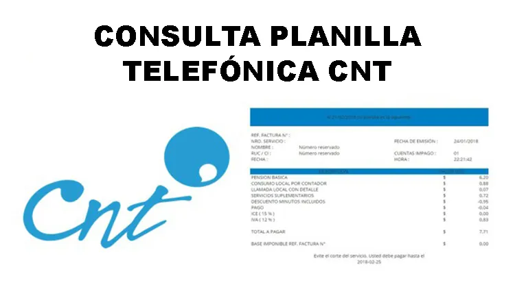 CNT Planilla – Consultar valor planilla telefónica CNT