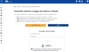 SRI Consultar valor a pagar matrícula vehicular ANT
